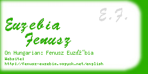 euzebia fenusz business card